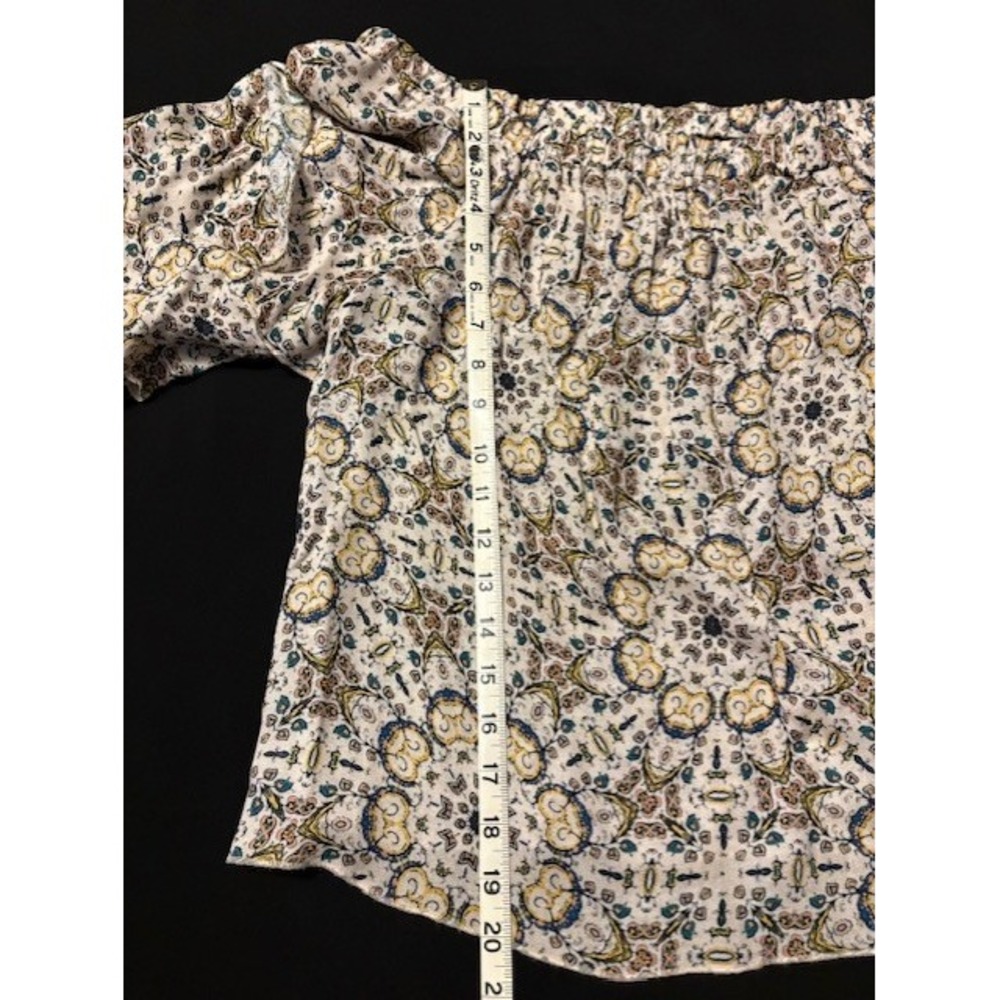 Ella Moss short sleeve off the shoulder blouse, bohemian pattern, size medium - Picture 5 of 8